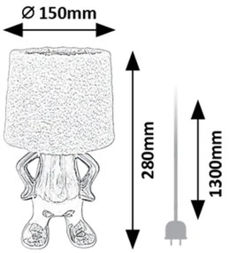 Rabalux 74216 - Stolná lampa SMURFY 1xE14/40W/230V lesklý chróm