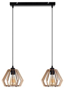 Luster na lanku BERGO 2xE27/60W/230V čierna