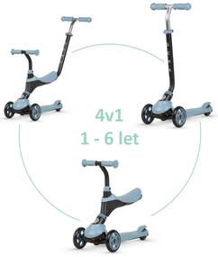 QPLAY Kolobežka / odrážadlo Sema Blue, vek 1 - 6 rokov, do 50 kg