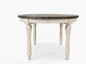 Jedálenský rozkladací stôl Avola 122/167 cm z masívu hnedý/biely