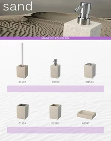 Erga Sand, toaletná WC kefa na postavenie, piesková, ERG-01592