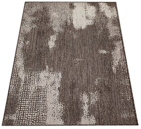 Štýlový koberec s abstraktným vzorom v hnedej farbe Šírka: 120 cm | Dĺžka: 170 cm