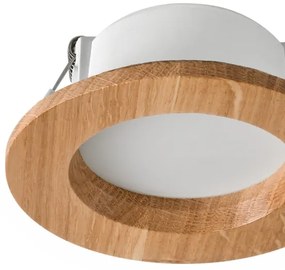 LED zapustené svietidlo WOODY SPOT LED/5,5W/230V 4000K dub pr. 10 cm