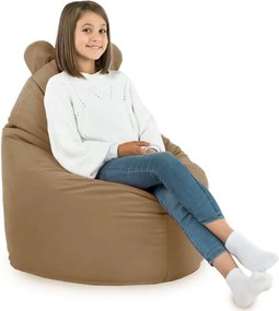 Detské kreslo Sako TEDDY – mäkké plyšové kreslo pre najmenších Farba: Béžový