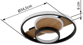 Globo 67322-24 - LED Stropné svietidlo PIKARA LED/24W/230V