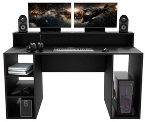 Počítačový herný stôl LENI - čierna / áno