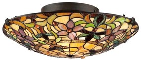 Elstead QZ-KAMI-F - Stropné svietidlo Tiffany KAMI 2xE27/60W/230V