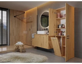 Kúpeľňová skrinka s košom na bielizeň ATSO 1 - dub artisan