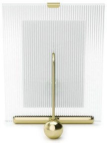 Sklenený stojací rámček v zlatej farbe 16x20 cm Flute – Umbra