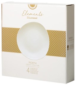 Tanier plytký Coupe 27,5 cm set 4 ks - Elements North Organic Structure - 492547