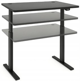 Herný stôl BR04 svetlohnedý s čiernym rámom 120 cm