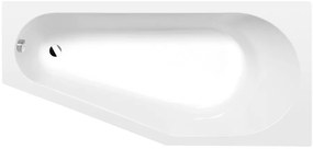 Polysan Polysan, TIGRA R asymetrická vaňa 170x80x46cm, biela, 90611