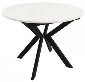 Rozkladací jedálenský stôl Ulania 100, Farby: čierna / biela arktická