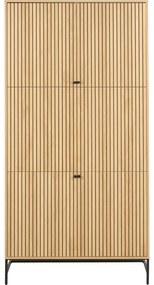 Šatníková skriňa v dekore duba v prírodnej farbe 99x200x60 cm Albany – Actona