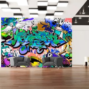 Fototapeta - Graffiti: modrý motív 300x210 + zadarmo lepidlo