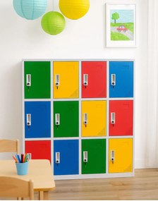 Kovová šatníková skriňa do materských a základných škôl Rio Color