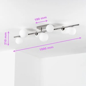 Brilagi - LED Prisadený luster MILLA 7xG9/3W/230V čierny chróm/biela