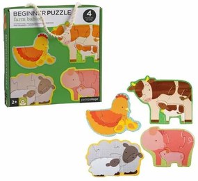 Petit Collage Prvé puzzle zvieratká z farmy