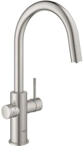 GROHE Blue Home páková drezová batéria Duo s chladiacim zariadením a filtráciou, s vyťažiteľným výtokom, výška výtoku 250 mm, Supersteel, 31541DC0