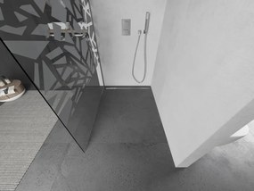 Mexen Kioto L, sprchová zástena Walk-In 70 x 200 cm, 8mm číre sklo biely vzor, chrómový profil, 800-070-103-01-85