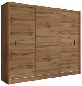 Šatní skriňa SAPHIRA 250x215 cm s posuvnými dverami, dub wotan