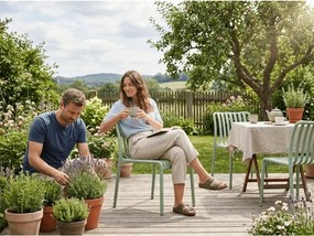 Plastová stolička TREGO, zelená