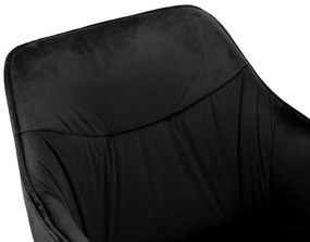 Jedálenská stolička SYDNEY zamatová, čierna