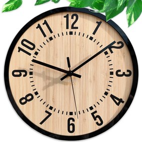 Bambusové nástěnné hodiny Bruno 30 cm hnědé/černé