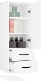 Horná závesná kúpeľňová skrinka Nina II 35 cm biela