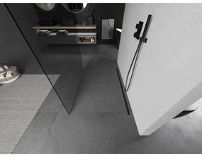 Mexen Kioto, sprchová zástena Walk-In 135 x 200 cm, 8mm číre sklo, grafitový profil, 800-135-002-65-00