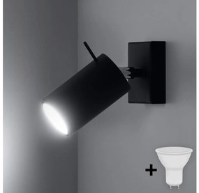 Brilagi - LED Nástenné bodové svietidlo ASMUS 1xGU10/7W/230V čierna BG0563