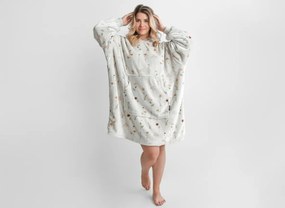 XPOSE® Mikinová deka s barančekom DIVOKÉ MAKY - svetlo sivá