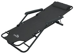 Skladacie polohovateľné kreslo antracit