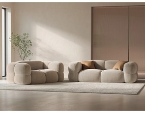 Béžová zamatová pohovka 210 cm Loretto – Cosmopolitan Design