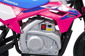 Elektrická motorka HONDA CFR450R ružová