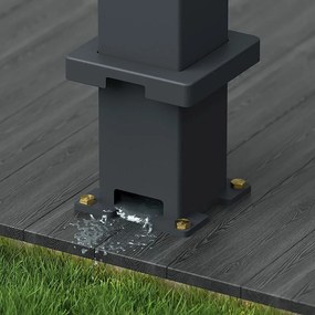 DEOKORK Záhradná hliníková pergola do steny 6x4 m (antracit)