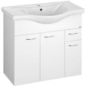 Aqualine Aqualine, KERAMIA FRESH umývadlová skrinka 74,5x74x34,7cm, biela, 50082A