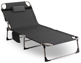 Záhradné lehátko Venden (sivá) . Akcia -22%. Vlastná spoľahlivá doprava až k Vám domov. 1119322