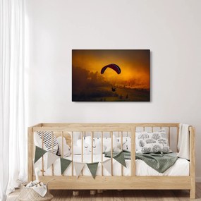 Obraz parašutistu v západe slnka (90x60 cm)