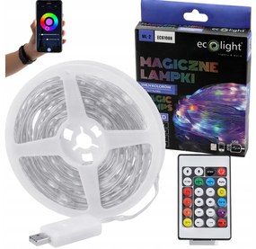 ECOLIGHT Osvetlenie vianočného stromčeka IP65 RGB LED pásik 10m 200led