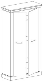 Šatníková skriňa Atena 16 (jaseň svetlý). Vlastná spoľahlivá doprava až k Vám domov. 1055356