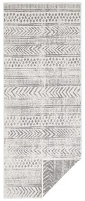 Sivo-krémový vonkajší koberec NORTHRUGS Biri, 80 x 350 cm