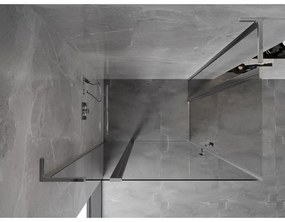 Mexen, Mexen Mist L Duo sklápací sprchový kút 120 x 105 cm, priehľadný, chróm - 8A4L-120-105-01-00