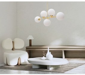 Luster na tyči FIRA 5xE27/60W/230V zlatá