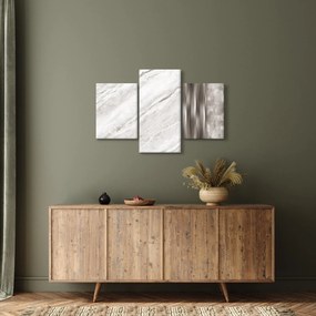 Obraz - Mramor so striebornými linkami (90x60 cm)
