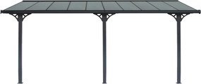 Hliníková pergola XL - 618x305cm - transparentný polykarbonát
