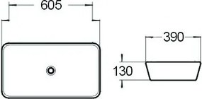 Mexen MOIRA UMÝVADLO, 60x39 CM, BIELA, 21386000