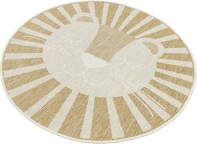 Detský obojstranný koberec BRUSSELS 206023/10820 béžový / krémový kruh