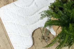 Sada kúpeľňových koberčekov SUPREME WAVES vlny, biela