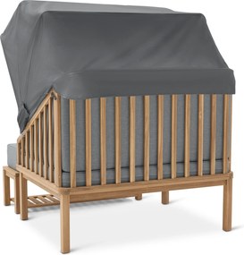 Plážové kreslo prémiovej kvality so strieškou na ochranu proti slnku